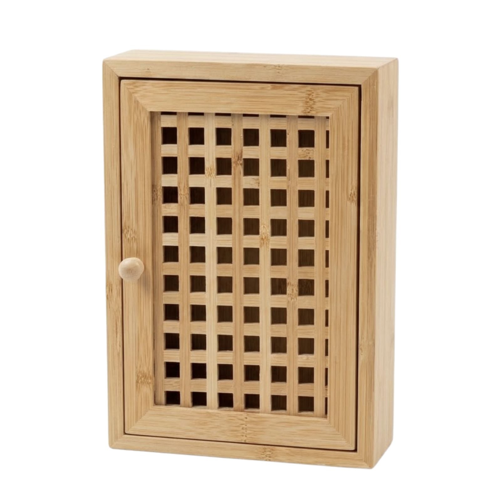 Wisząca szafka na klucze KIZU, 19 x 27 x 6 cm, bambus