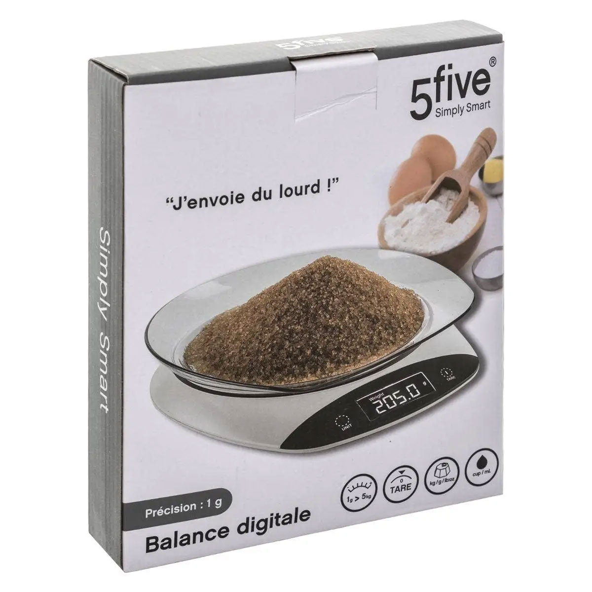 Waga kuchenna cyfrowa do 5 kg, z tacką
