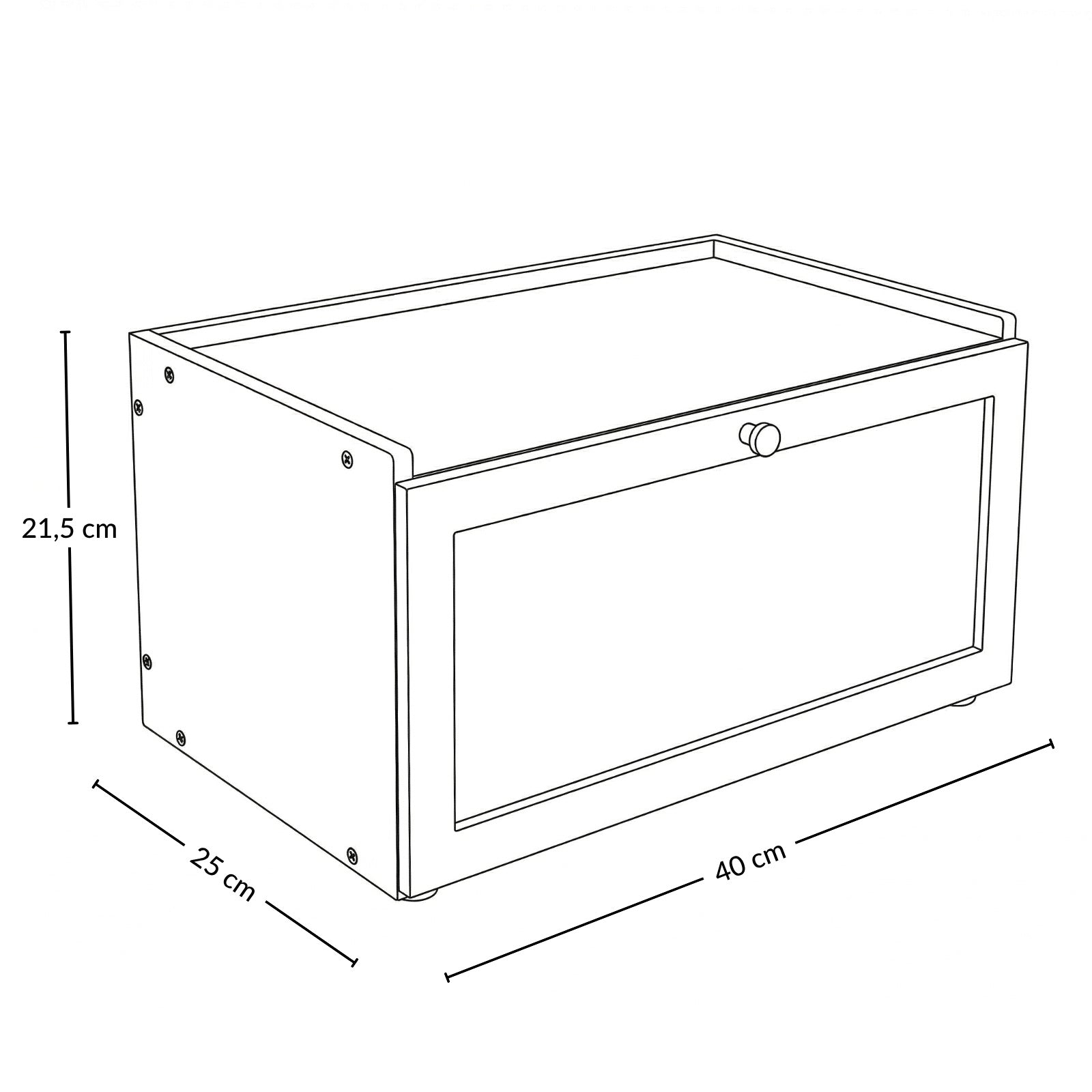 Bambusowy chlebak VITRINE, 25 x 40 x 21,5 cm