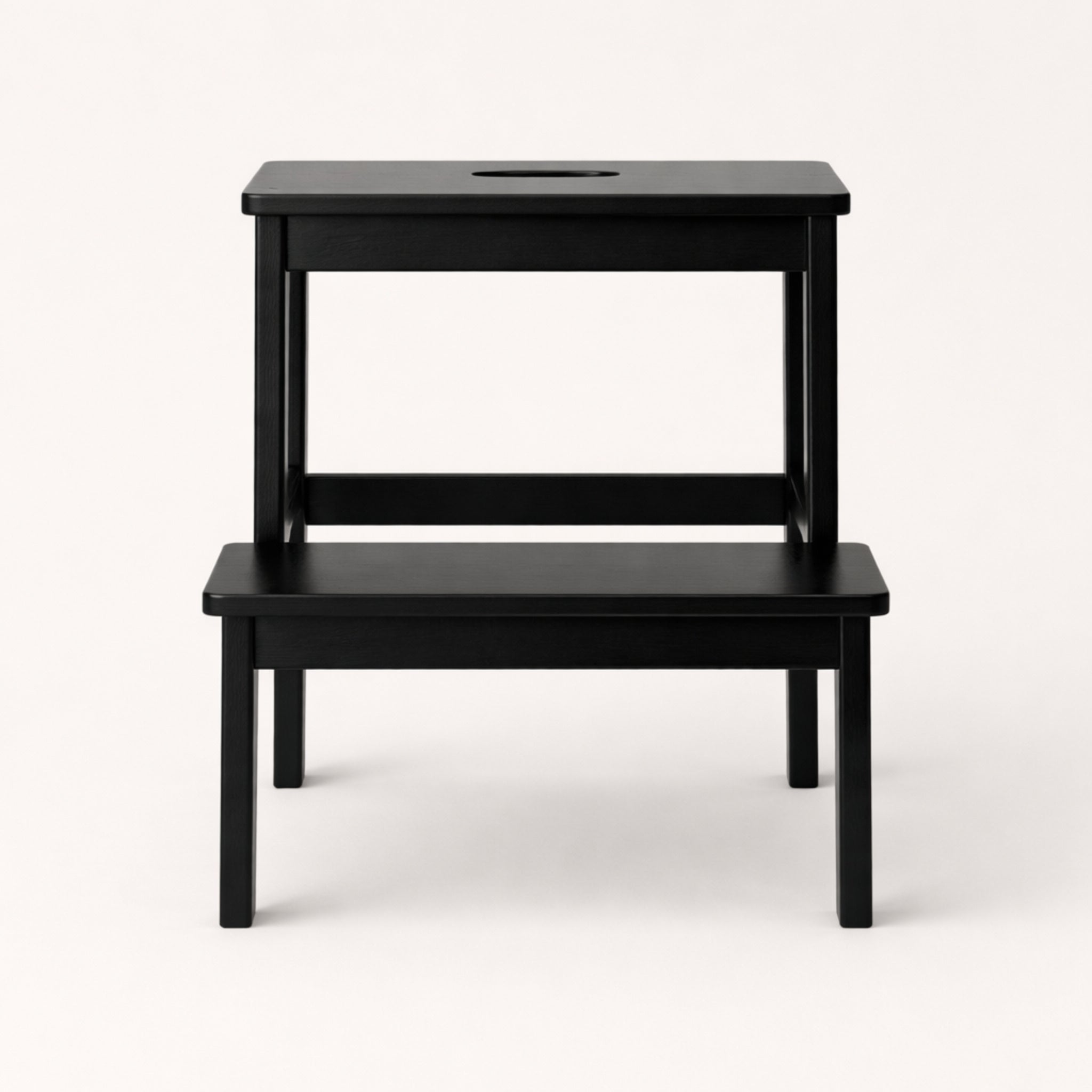 Bambusowy taboret ze schodkiem KROK, wys. 46 cm