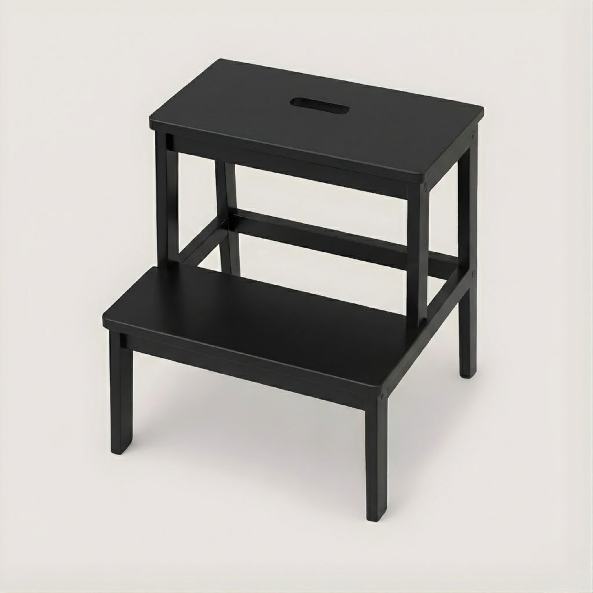 Bambusowy taboret ze schodkiem KROK, wys. 46 cm