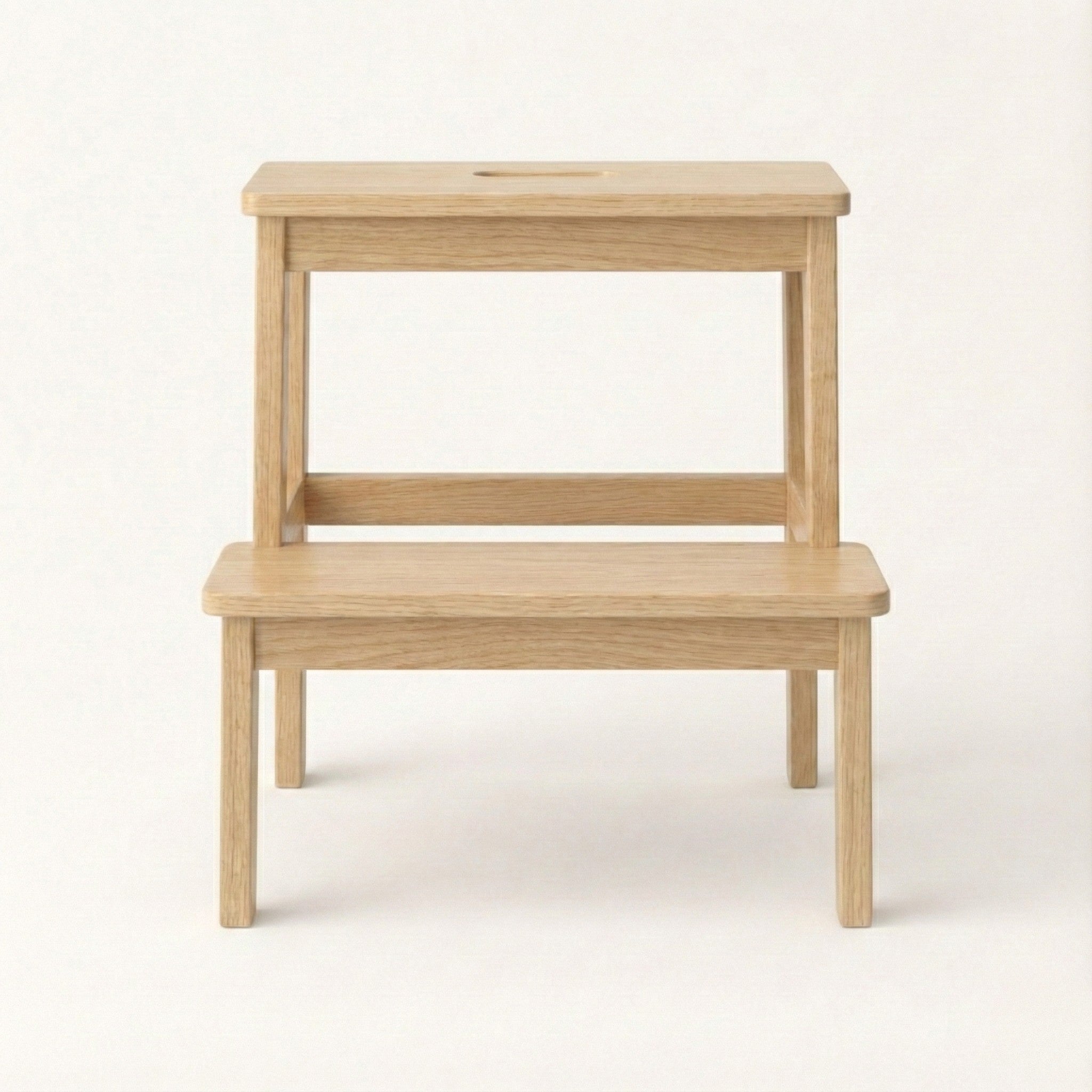 Bambusowy taboret ze schodkiem KROK, wys. 46 cm