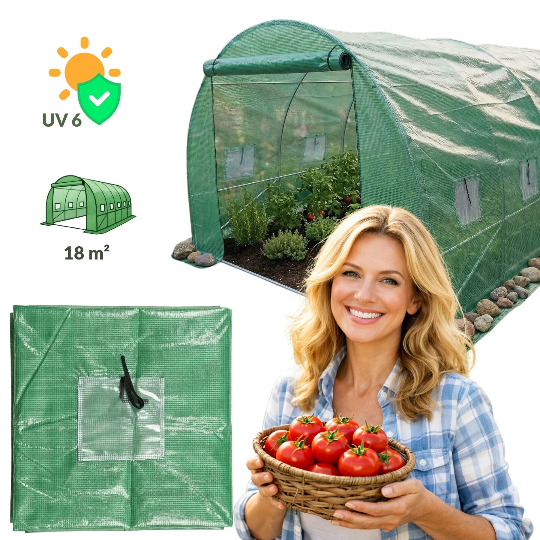 Folia na tunel ogrodowy do upraw VANA, 6 x 3 m