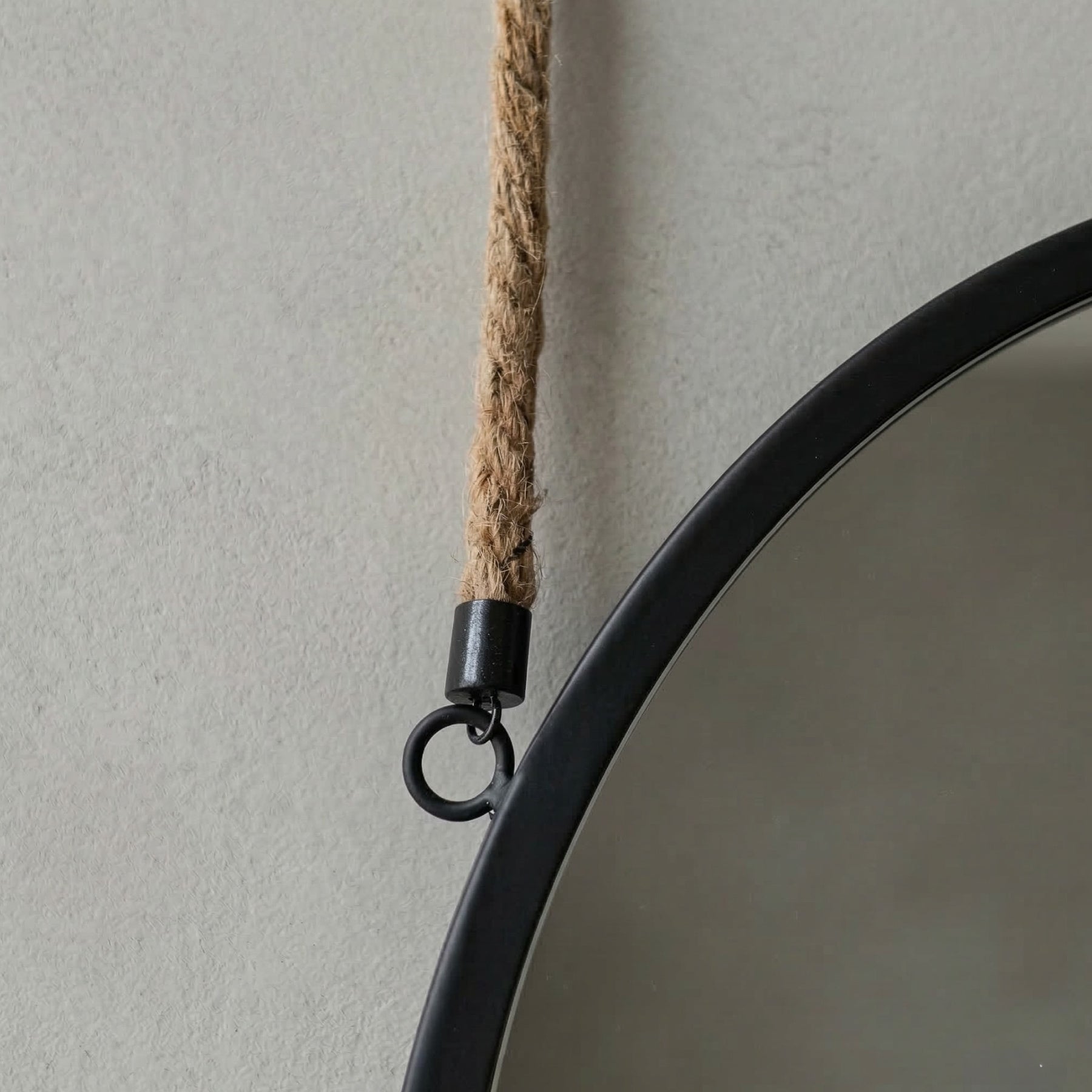 Lustro okrągłe na jutowym sznurku GEMA, Ø 37 cm