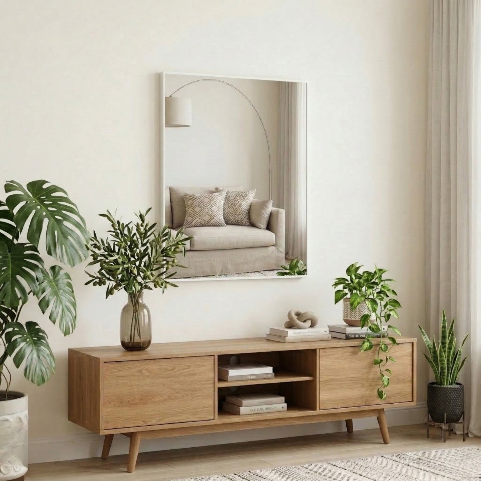 Lustro wiszące SKARP, prostokątne, 60 x 80 cm