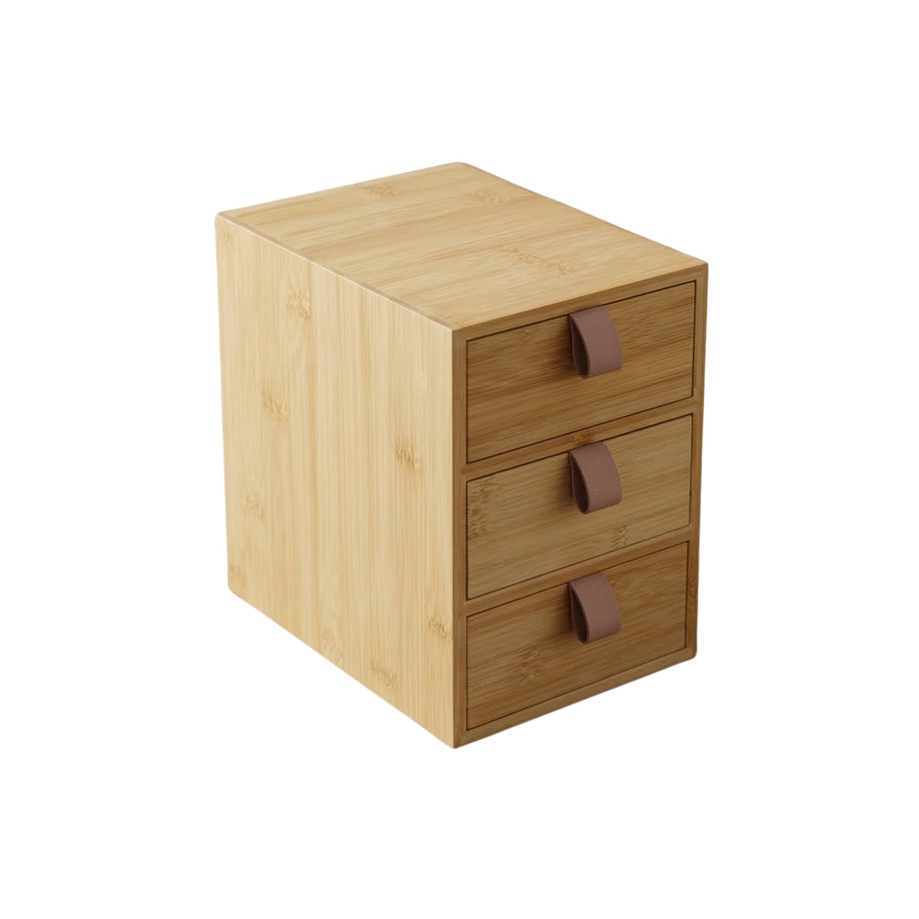 Organizer bambusowy z 3 szufladkami NILA, 21 cm