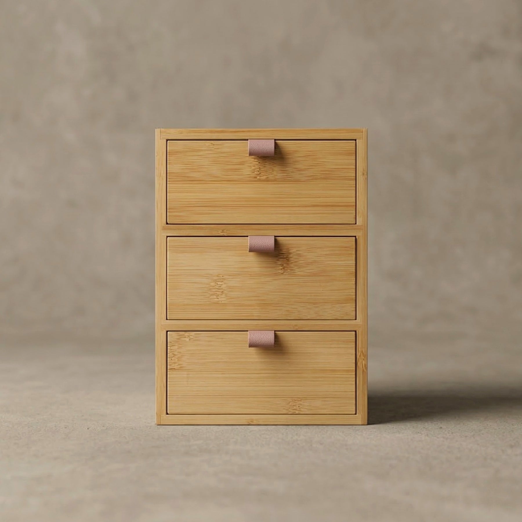 Organizer bambusowy z 3 szufladkami NILA, 21 cm