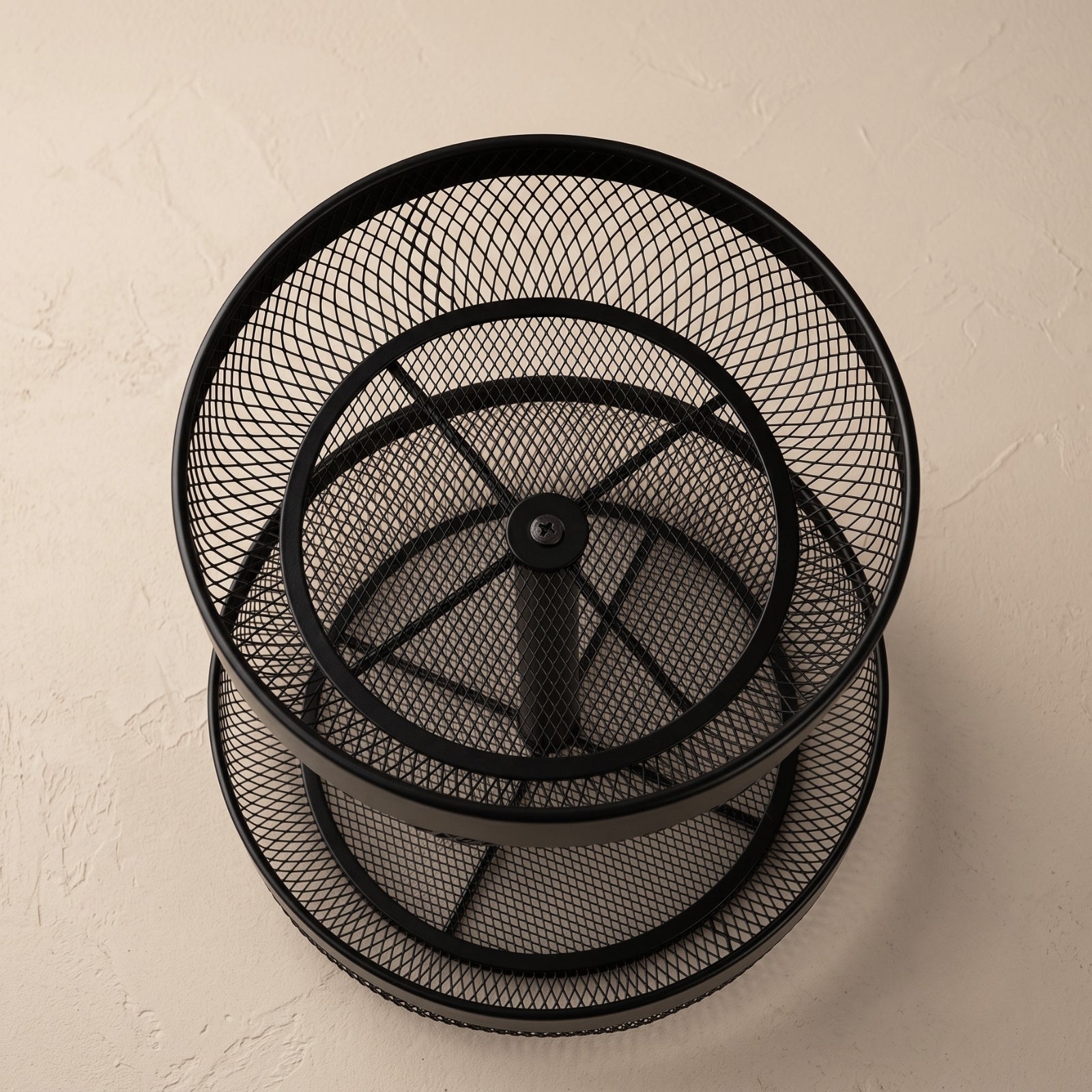 Patera na owoce dwupoziomowa metalowa, Ø 30 x 32 cm