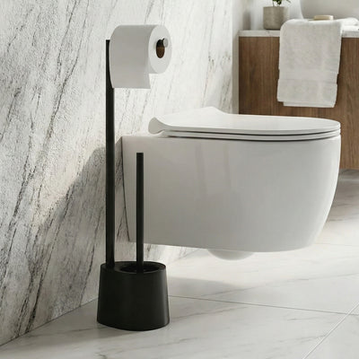 Stojak na papier toaletowy i szczotkę do WC STILK, 63 cm