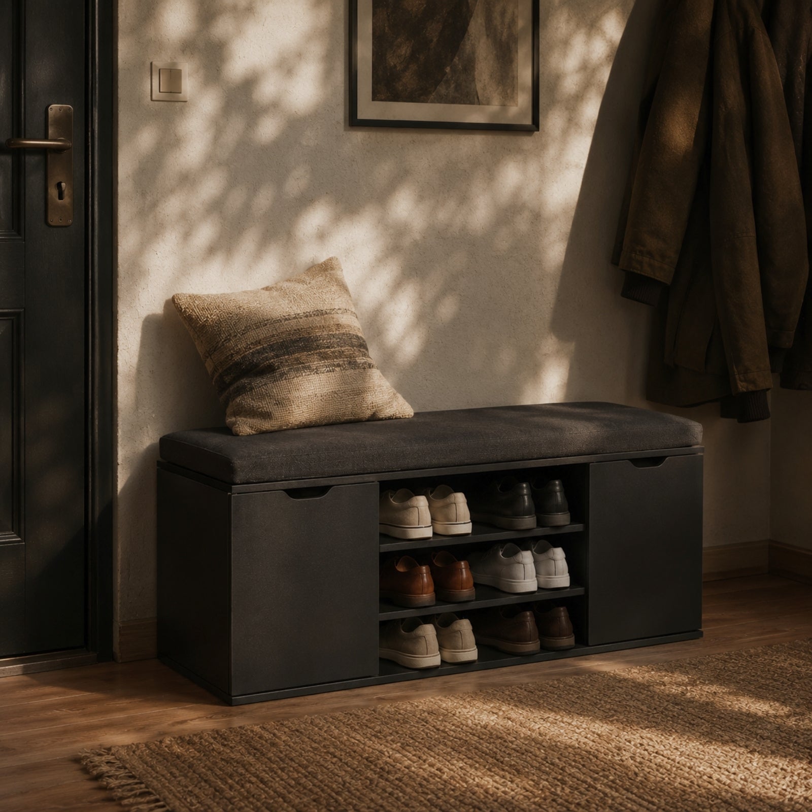 Szafka na buty z siedziskiem PORTA, 103 x 30 x 46 cm