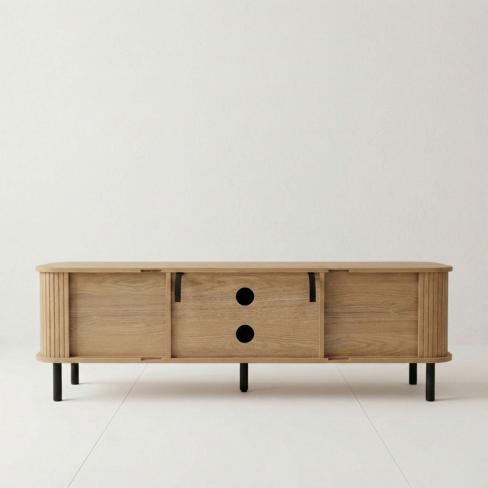 Szafka rtv ryflowana SCAVA, 140 x 40 x 46 cm