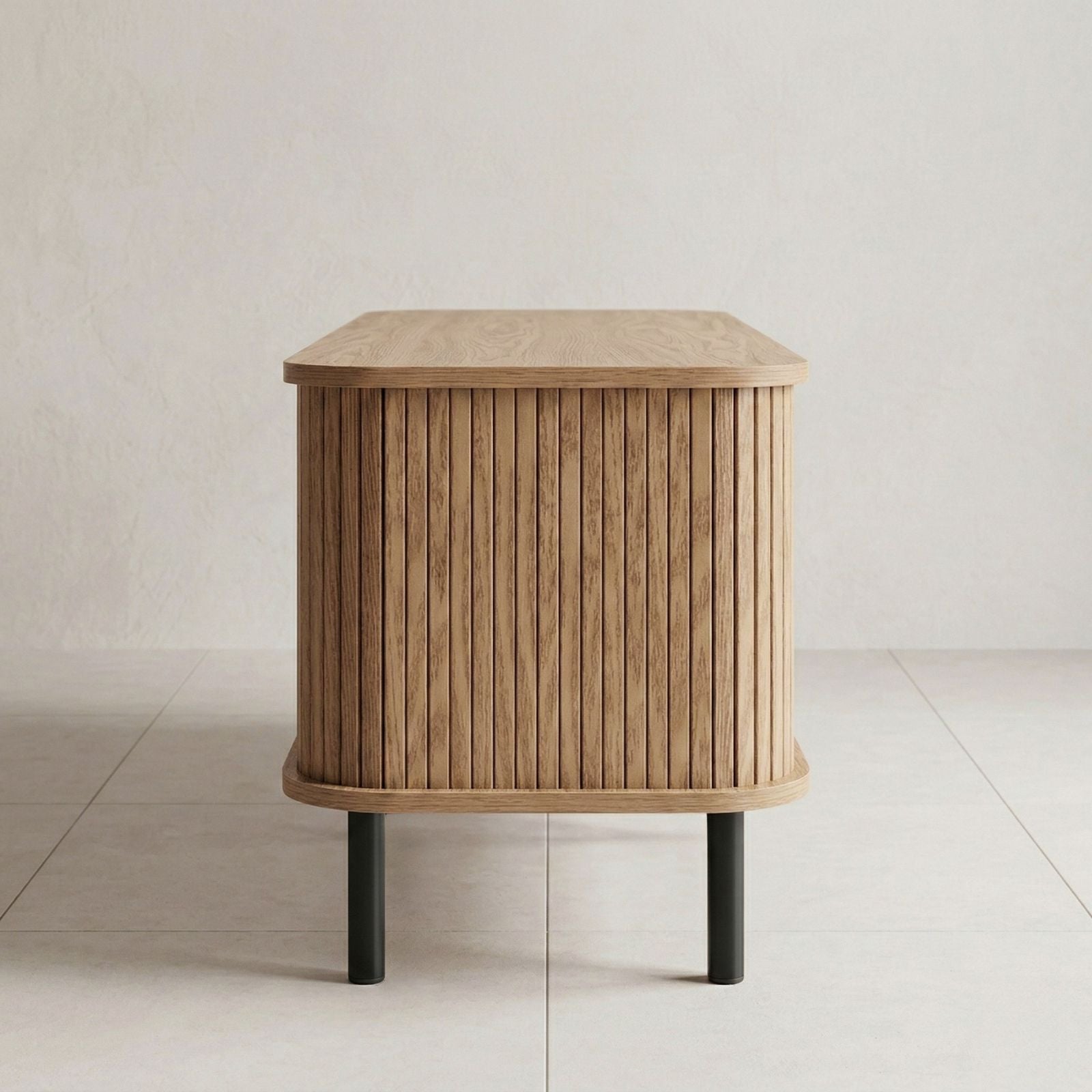 Szafka rtv ryflowana SCAVA, 140 x 40 x 46 cm