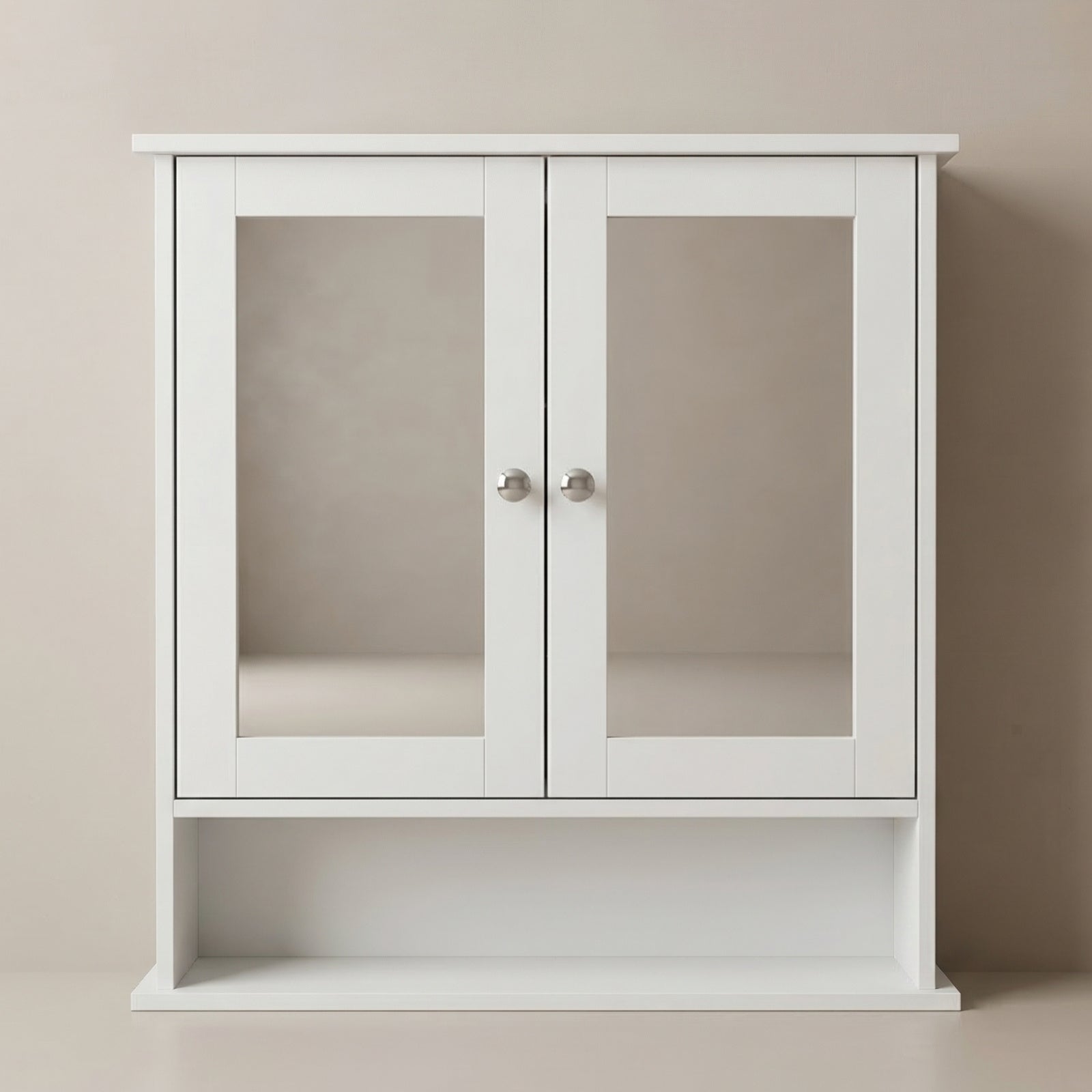 Wisząca szafka łazienkowa z lustrem LUMA, 56 x 13 x 58 cm 