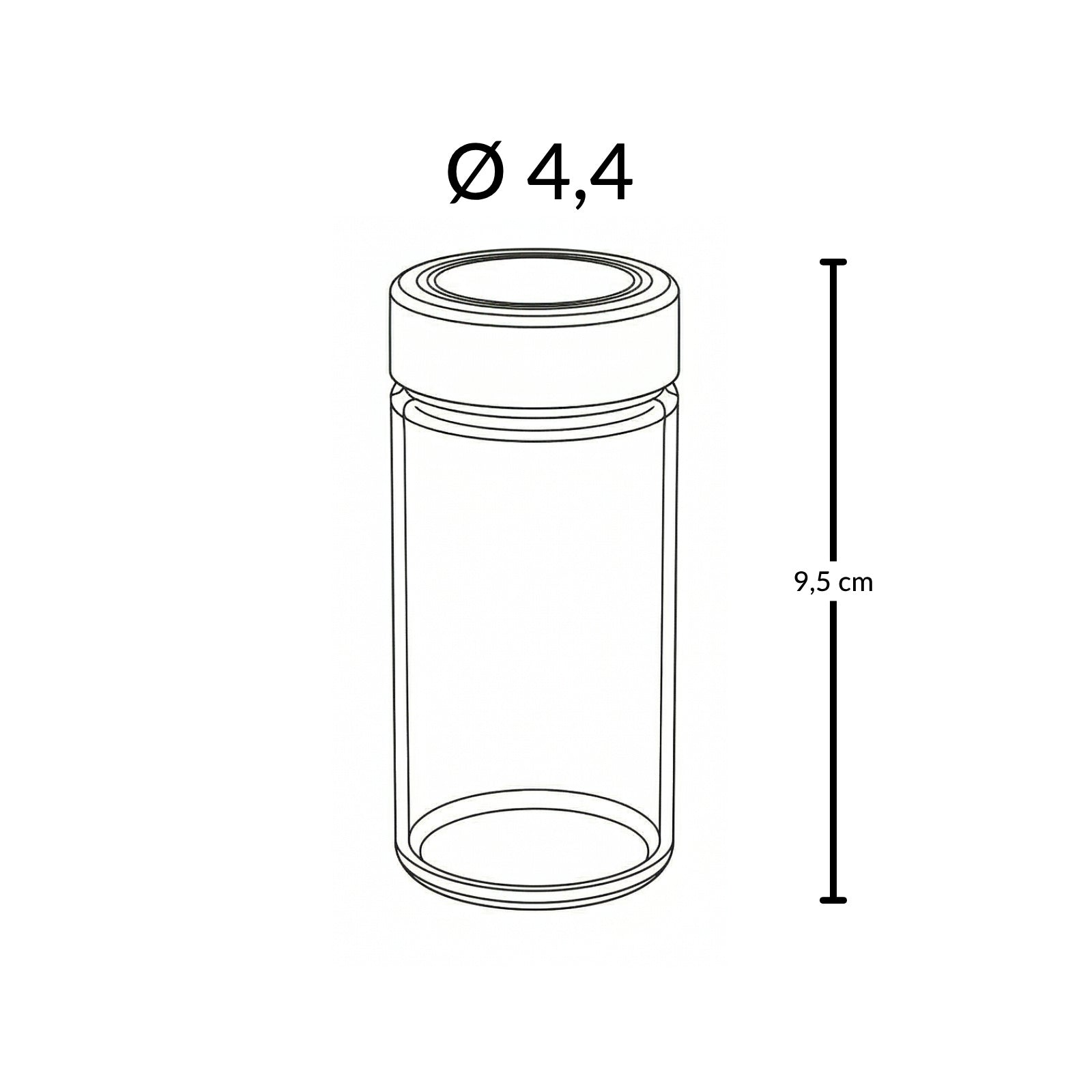 Zestaw słoiczków na przyprawy VITRE, 12 sztuk,  Ø 4,5 x 9 cm
 