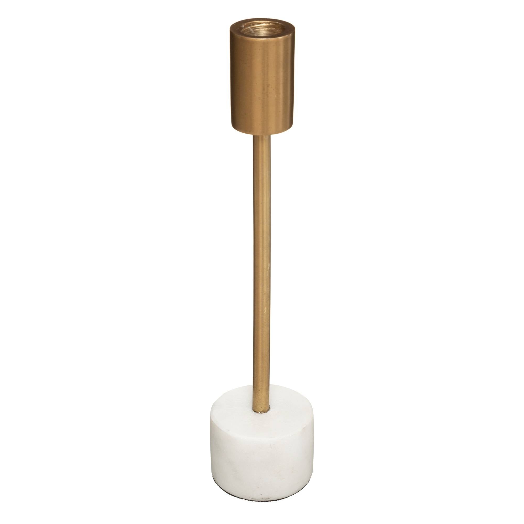 Świecznik z marmurową podstawą, 27 cm
